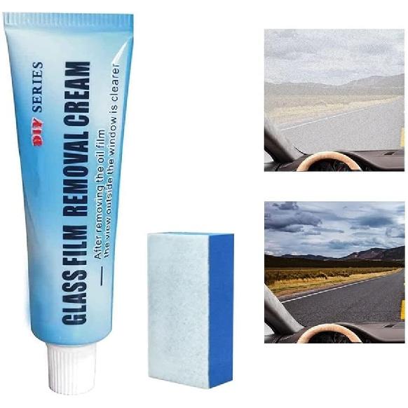 

2023 Car Glass Oil Film Cleaner With Sponge -New ModelGlass Removing Paste, Windshield Cleaner, Stripper Water Spot Remover, Safety and Long-term B-1PCS