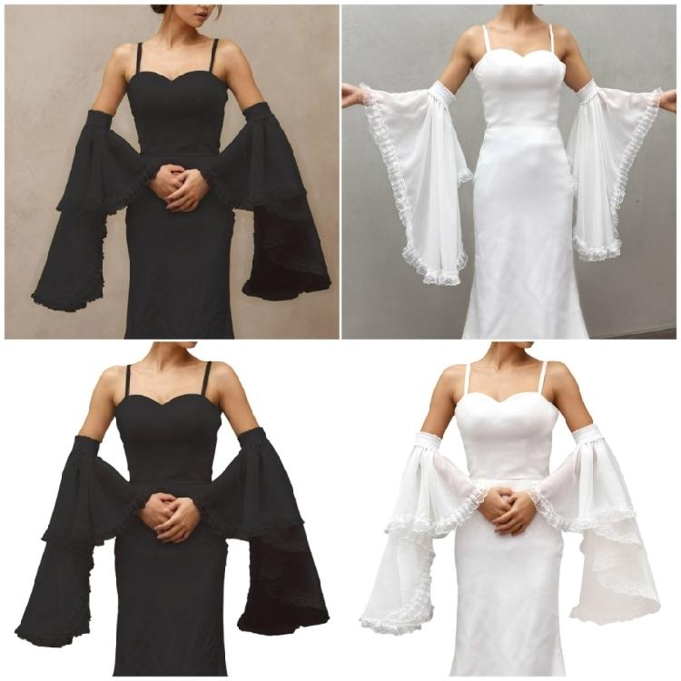 Elastische Bündchen Ärmelschoner Sonnenschutz Dekorative Armabdeckungen Mode Armbekleidung für Damen Formeller Anlass und Abendkleid