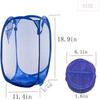 4 Pack Collapsible Laundry Basket - Foldable Portable Mesh Dirty Clothes Basket for Bedroom/Kids Room/College Dormitory and Travel B