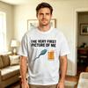Magliette Unisex La Mia Primissima Foto Divertente Birra Sperma Umorismo Top in Cotone Spiaggia Vintage Manica Corta Girocollo