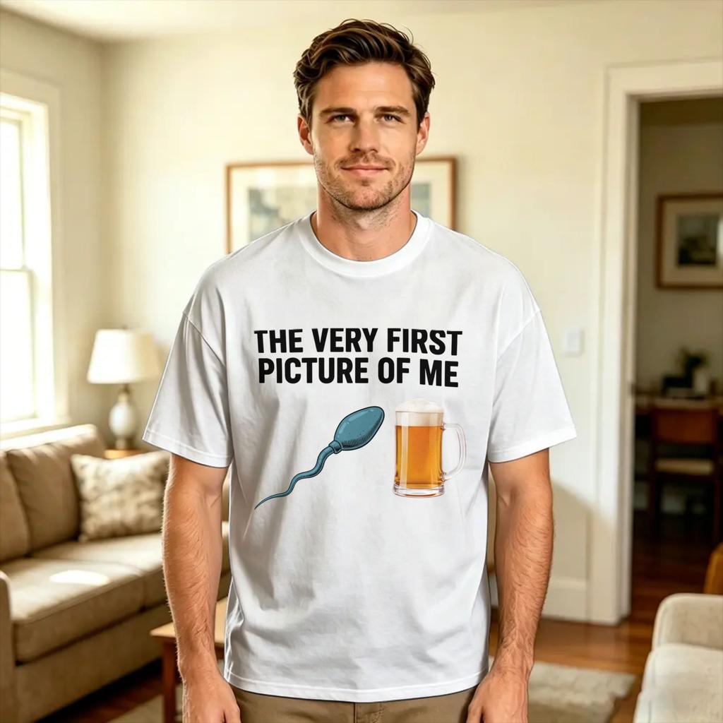 Unisex T-Shirt Das allererste Bild von mir T-Shirts Neuheit Sommer-T-Shirts Ästhetische Baumwollkleidung Geschenkidee