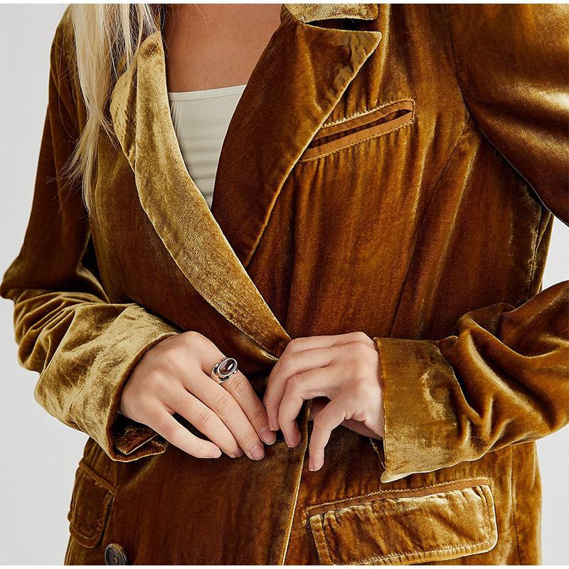 Повседневный бархатный блейзер для женщин — фото 8
