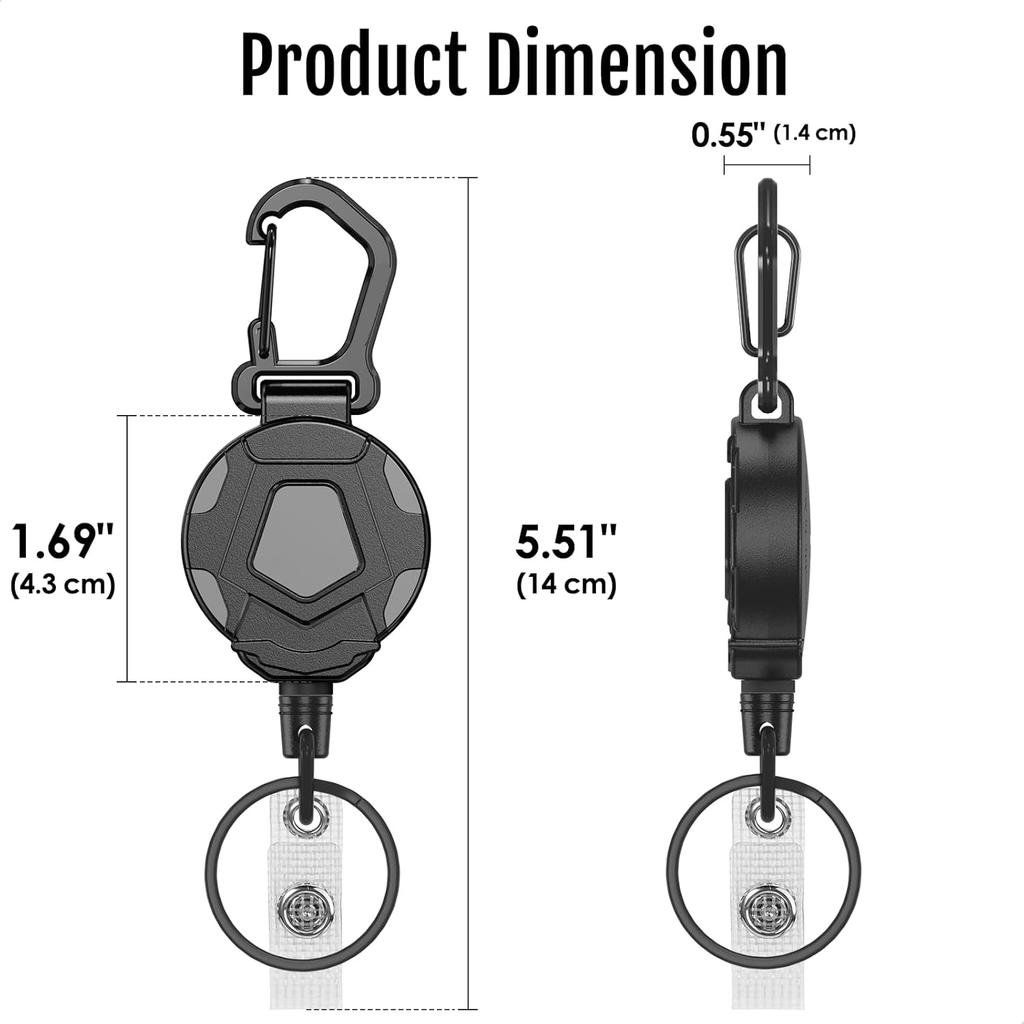 Retractable Keychain Universal Anti Theft Design Outdoor Camping Rope Keyring Portable Key Chain Ring For Keys ID Badge Holder