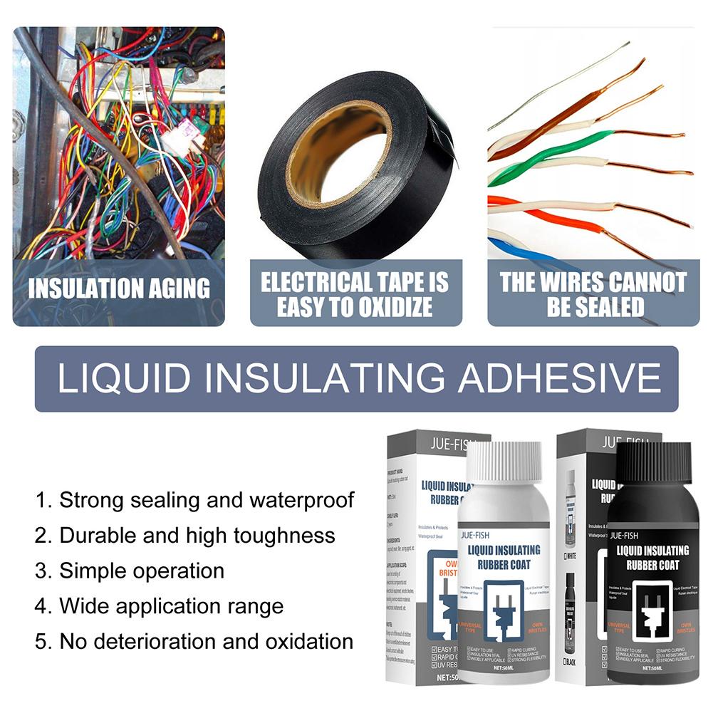 30/50ml Liquid Insulating Rubber Coat Waterproof Super Glue Insulation Sealant Liquid Tape Paste Pegamento Extra Fuerte Sealant