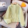 Giacca Corta con Cappuccio Donna Primavera Autunno Ispessita Lady Larga Sottile Giacca da Lavoro Top Monocolore Casual Studente Zip Capospalla