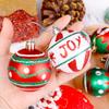 6Pcs Christmas Ball Ornaments With Painted Xmas Tree Hanging Pendant New Year Gifts For 2025 Christmas Navidad Party Decoration