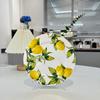 Lemon Pattern Porcelain Plate Ceramic Bowl Hand-painted Round Dinner Plate Fruit Dish Kitchen Plates Japanese Dishes