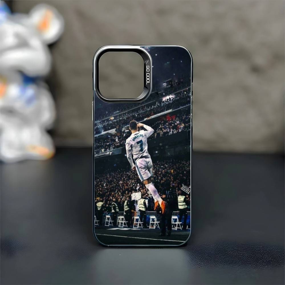 

Football C-Cristiano R-Ronaldo C-CR7 Phone Case For iPhone17,16,15,14,13,12,11 Plus,Pro Max Black Matte Shockproof Cover iPhone12