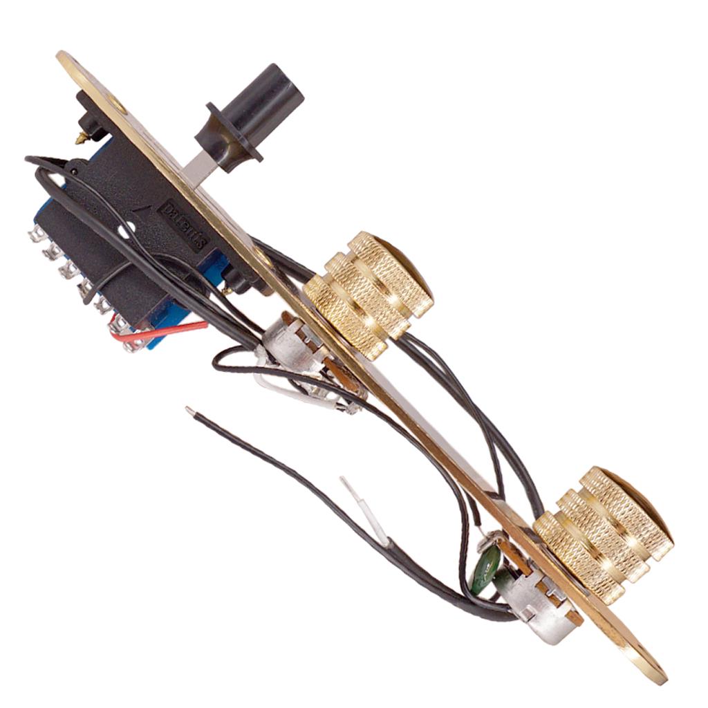 Guitar Prewired Control Plate Durable Metal Loaded Harness Tone Volume Control for Tele Model Replacement