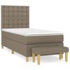 Maison Exclusive - Sommier à lattes de lit avec matelas Taupe 90x200 cm Tissu