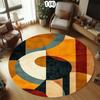 Covor rotund geometric retro Decor casă boho vintage Covor decor podea sufragerie dormitor Covor cerc moale antiderapant