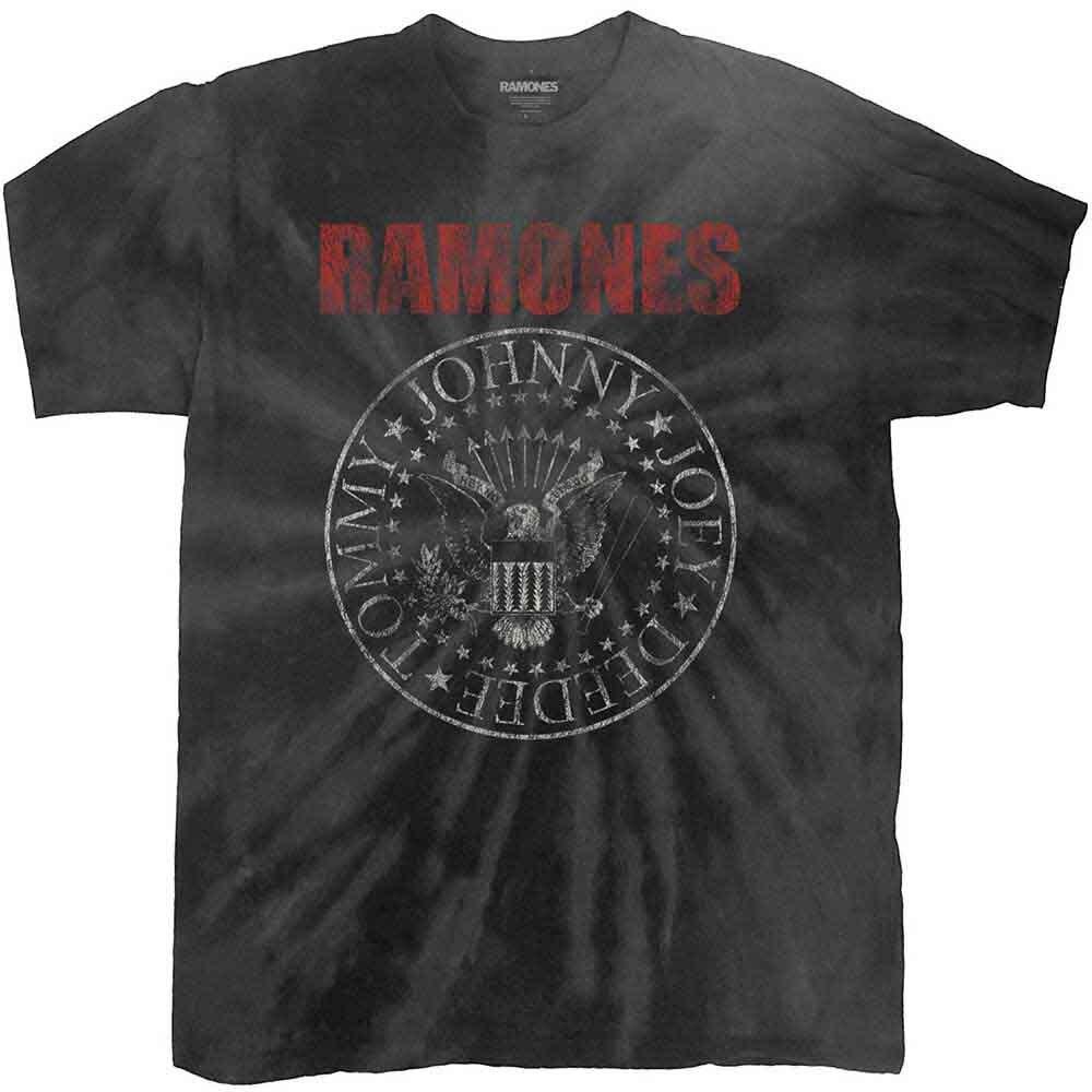 Ramones  Presidential Seal  Black Tie Dye T shirt - NEW M
