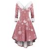 Women's Fashionable Casual Fitted Christmas Print Party Long-Sleeved Dress