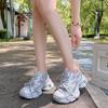Leather platform 2025 spring and autumn new casual sports shoes fashionable versatile lightweight breathable dad shoes
