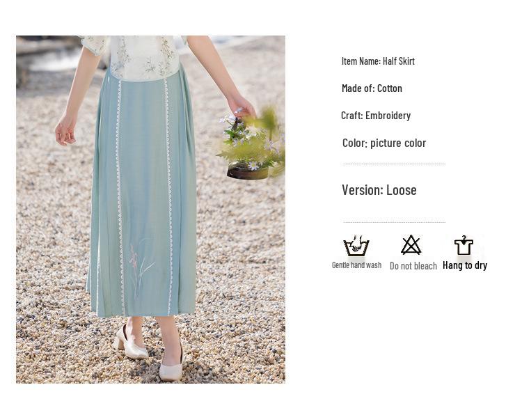 Top Cheongsam cu mâneci medii în stil retro chinezesc pentru femei, vara 2025