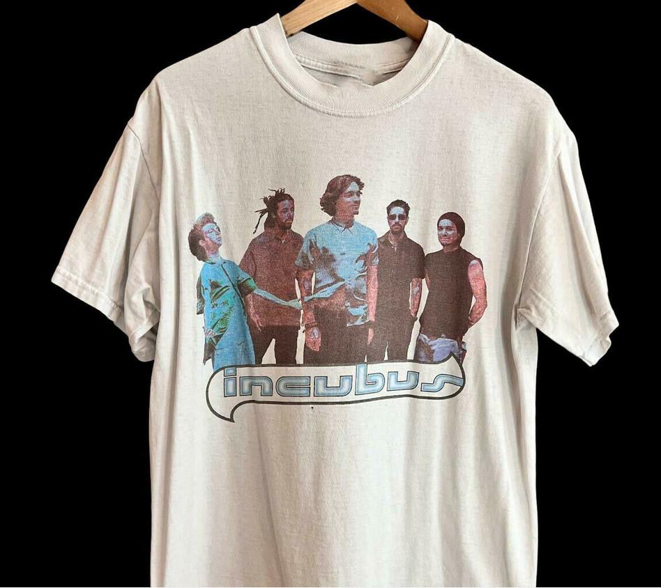 Incubus Band Morning View Tour 2002 Vintage White Unisex TShirt Unisex T-Shirt L