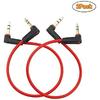 Seadream 3.5mm Audio Cable Short Aux Cord 90 Degree 3.5mm Double Male Extension Cord Stereo TRS Aux Cable Portable Compatible for Headphone,