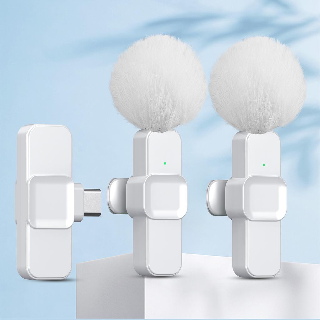 BEPAN New Wireless Lavalier Microphone Portable Audio Video Recording Mini Microphone for Android PC Camera Live Gaming Phone