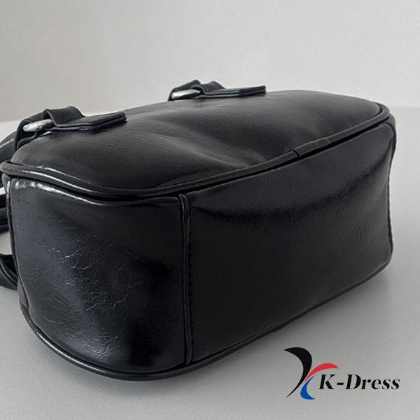 Enamel Mini Strap Tote Bag Leather Crossbody