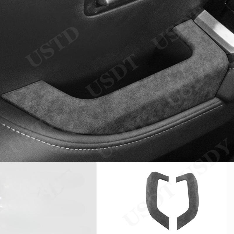 Suede Leather Armrest Box Lid Sheath Shell For TOYOTA Land Cruiser LC300 2024 2025 2026 Central Control Panel Cover Mat