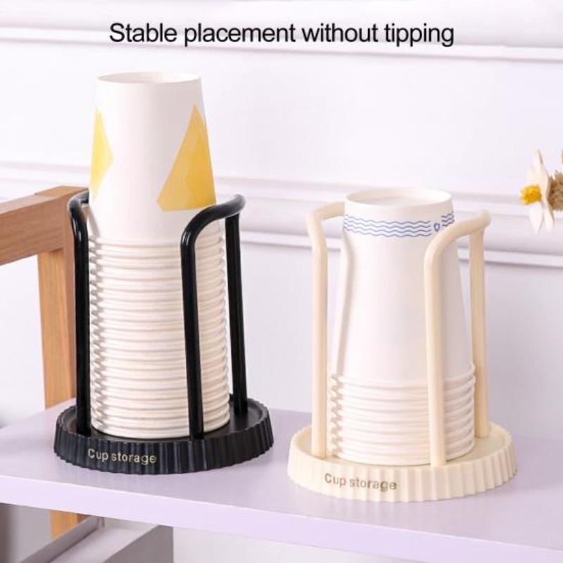Paper Cup Dispenser Durable Space-Saving Inverted Mouthwash Cup Holder for Kitchen Bathroom Vanity Countertop