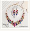 Luxe Kristal Edelsteen Sieradenset: Ketting & Oorbellen voor Bruiden en Speciale Gelegenheden