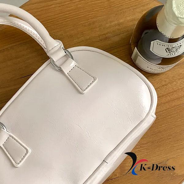 Emaille Mini Crossbody Bowling Bag Two-Way Strap Tote Leren Telefoontasje