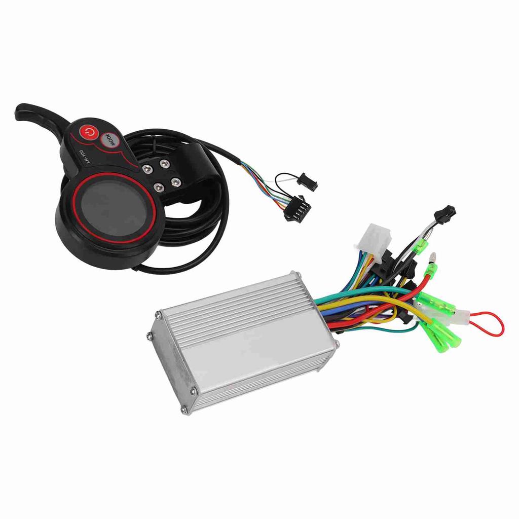 24 36 48V 350W Electric Bike Scooter Motor Controller with LH100 LCD Display Panel Thumb Throttle 2 in 1 Integrated