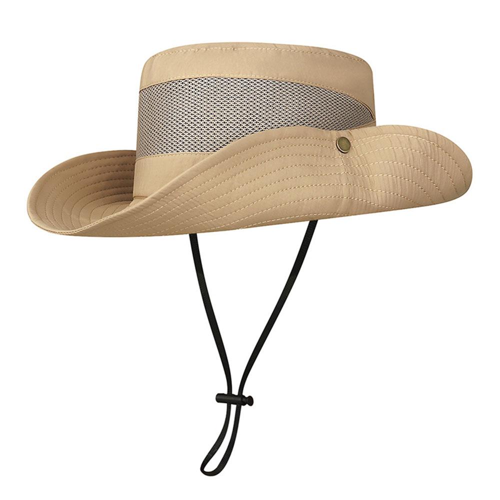 

UV Protection Breathable Mesh Cap Large Brim Sunscreen Bucket Hat Outdoor Mountaineering Hat Anti-UV Fisherman Hat Men Women Hat One Size хаки