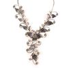 Les Trésors De Lily [D3561] - Gray 'Gala' Designer Necklace