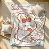 Kawaii Cartoon Bear Rabbit Blanket Soft Warm And Thick Perfect For Bedroom Living Room Bed Sofa Camping Picnic Office Gift