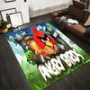 Angry Birds Game-Themed Carpet with Red Bird1Green Pigs1Castle Explosion Background Suitable for Use As an Anti-slip1 For1room and Bedroom Sofas