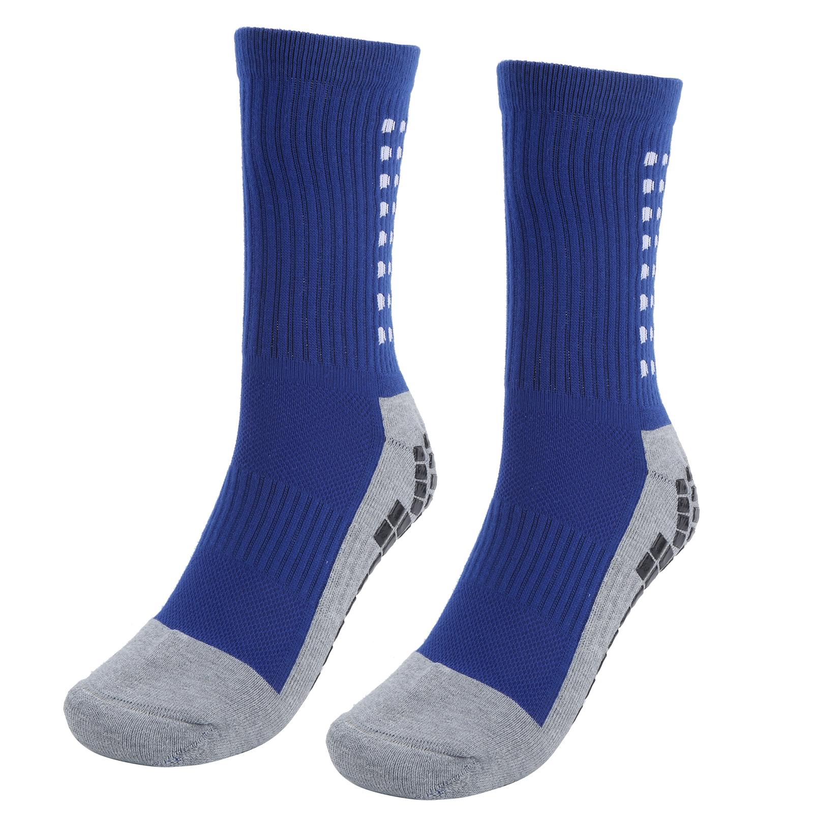 Igeteck Men's Blue S Thicken Antislip Sports Breathable Athletic Shock Absorption Rubber Grip Socks( )