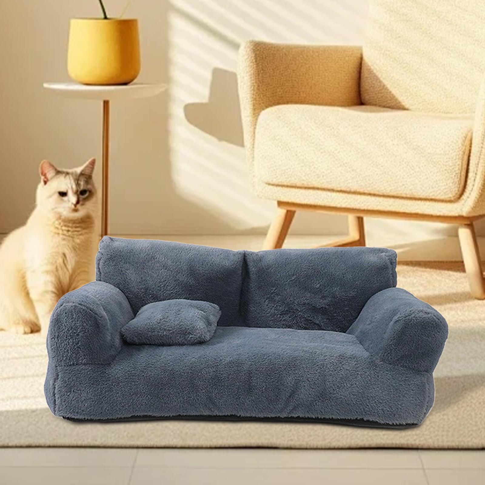 

Pet Sofa Multipurpose All Season Use Pet Furniture Pet Couch for Puppy Cat темно-серого