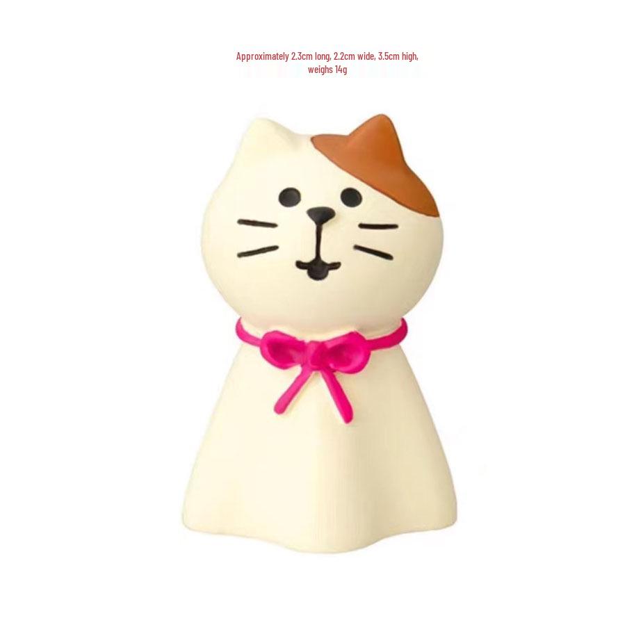 Trendy Japanese Cat & Frog Bonsai Ornaments: Creative Resin Decorative Blind Box Accessories