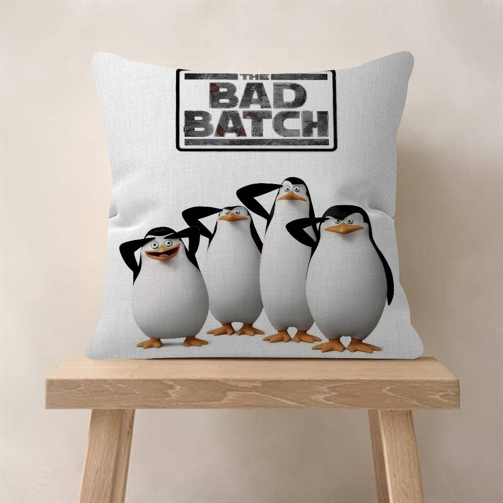Classic Anime The PPenguins Of MMadagascar   Pillow Cover Design cushion Cover decor Holiday Decorati
