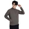 Men's Customizable Zippered Stand-Up Collar Hoodie with Double-Sided Jacquard Logo Print