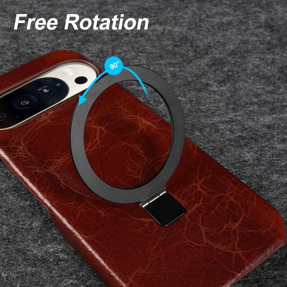Foldable Bracket Stand Genuine Leather Phone Case For Google Pixel 10 Pro 9pro 9A 8pro 7pro 6 6A Kickstand Protective Back Shell