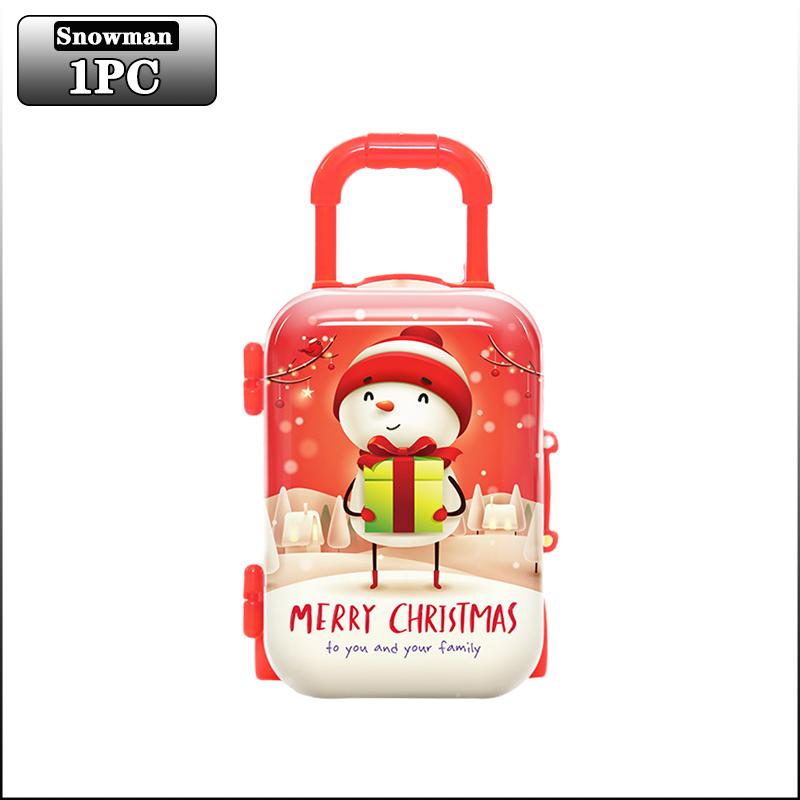 1-20PCS Christmas Mini Trolley Candy Box Cartoon Coin Purse Creative Kids Holiday Gift Box Party Favor Christmas Decoration
