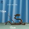 Antique Copper Chinese Dragon Statue Small Ornament Vintage Metal Beast Figurines Desk Decorations Accessories Home Decor Crafts
