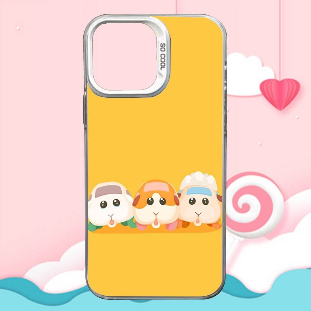 

Cute PUI PUI M-MOLCAR Phone Case For iPhone 16,15,14,13,12,11,Mini,Pro,SE,MAX White Matte Shockproof Cover iPhone16e