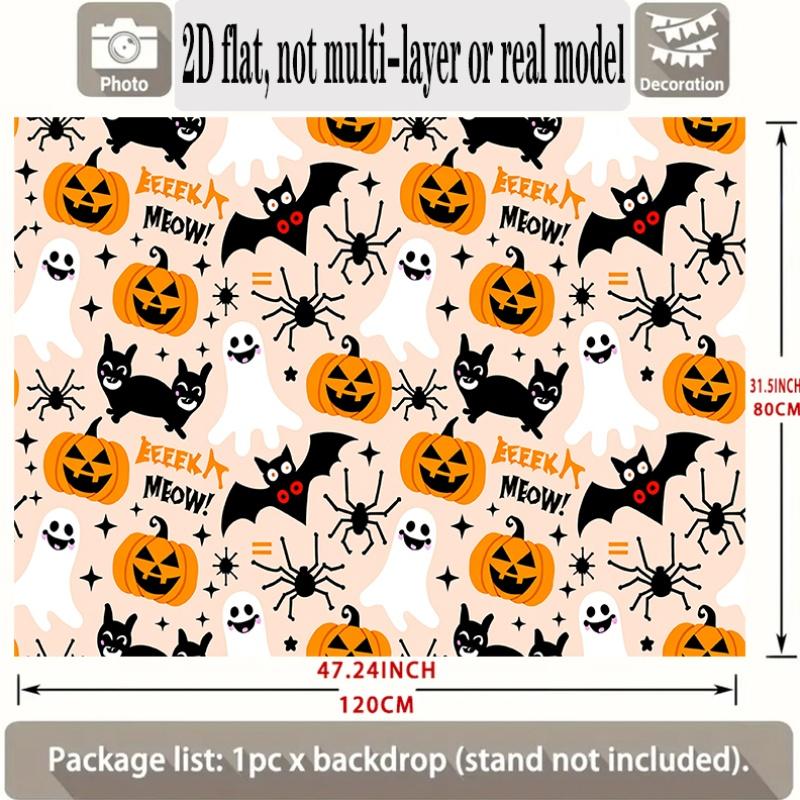 Party Backdrop Halloween Flat Banners Patterned Celebrations Wedding Enthusiasts Celebration Photo Booth Front Door Decor