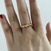 Male Female Minimalist Round Beads Ring Gold Color Simple Stacking Thin Rings For Women Men Wedding Bands Party Finger Jewelry