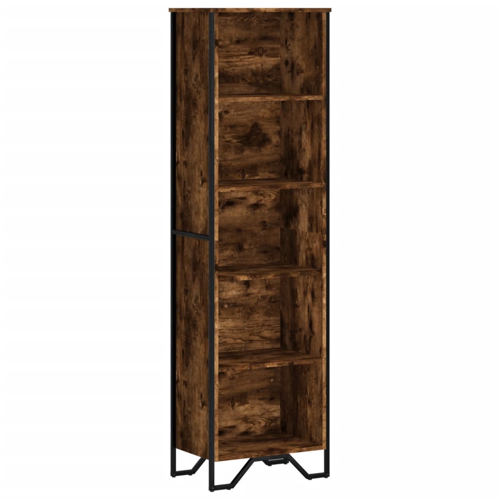 Vidaxl Regał, Przydymiony Dąb, 50X31X169 Cm, Materiał Drewnopochodny