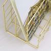 Three Grid Desktop Storage Rack L Shaped Mail Sorter Holder Bookcase Holder  For Office Workers
