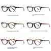 Retro and Minimalist Oval Eyeglass for Men and Women Frame Fashion Trendy Anti Blue Light Glasses Reading Eyewear Transparent Lenses