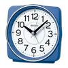 Seiko Clock Table Clock Blue Metallic Body Size: 10.8 X 11.0 X 6.0cm Alarm Clock Radio Analog KR335L