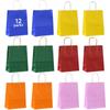 18 Pcs Multi-color 8.26x5.9in Gift Bag, Craft Gift Bag, Birthday, Wedding, Party Christmas Halloween Paper Bag, Kraft Paper Bag