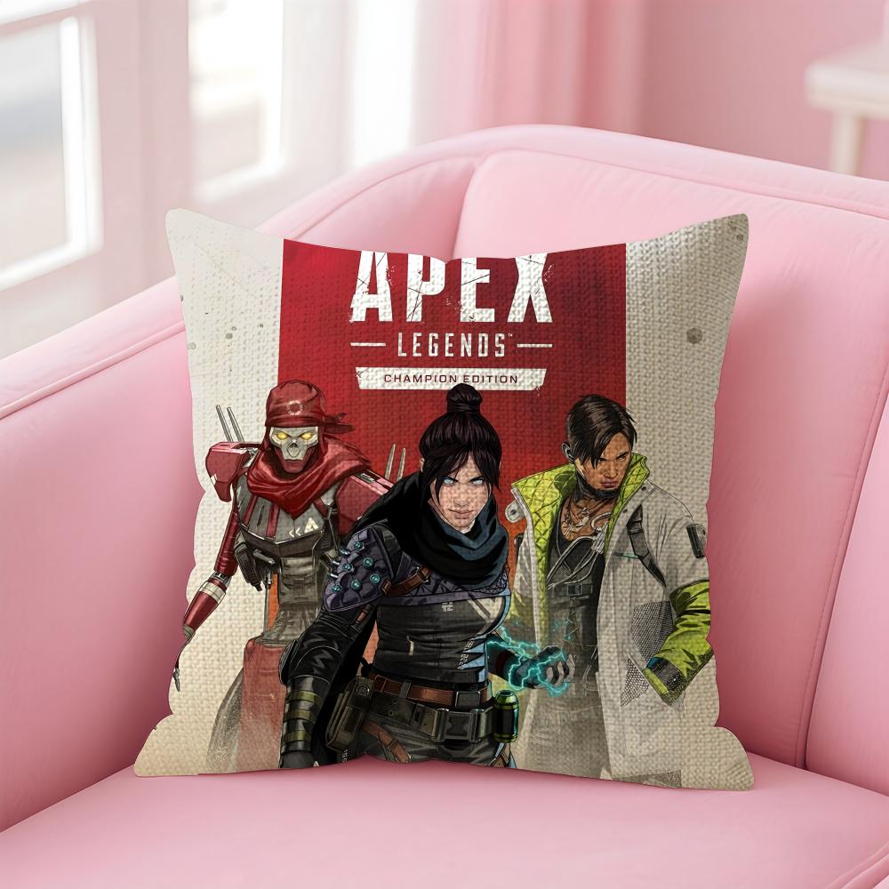 Game AApex Legend Cushion Cover Natural Linen Pillow Case DoubleSided Print Decorative Sofa Pillowcase Home Decor Gift