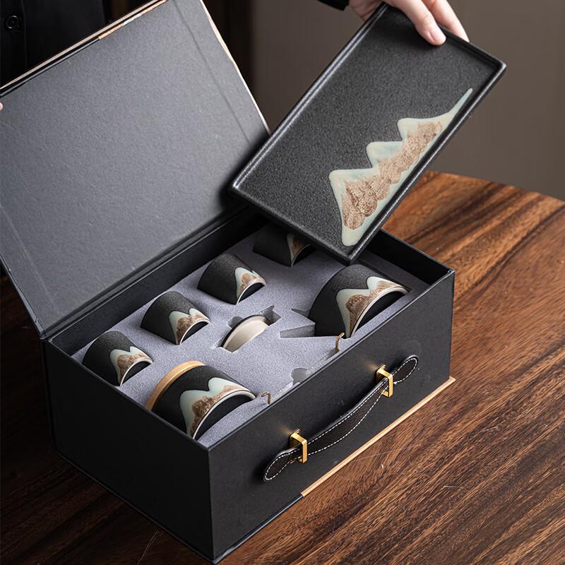 Su-Style Hand-Painted Ceramic 7-Piece Gongfu Tea Set